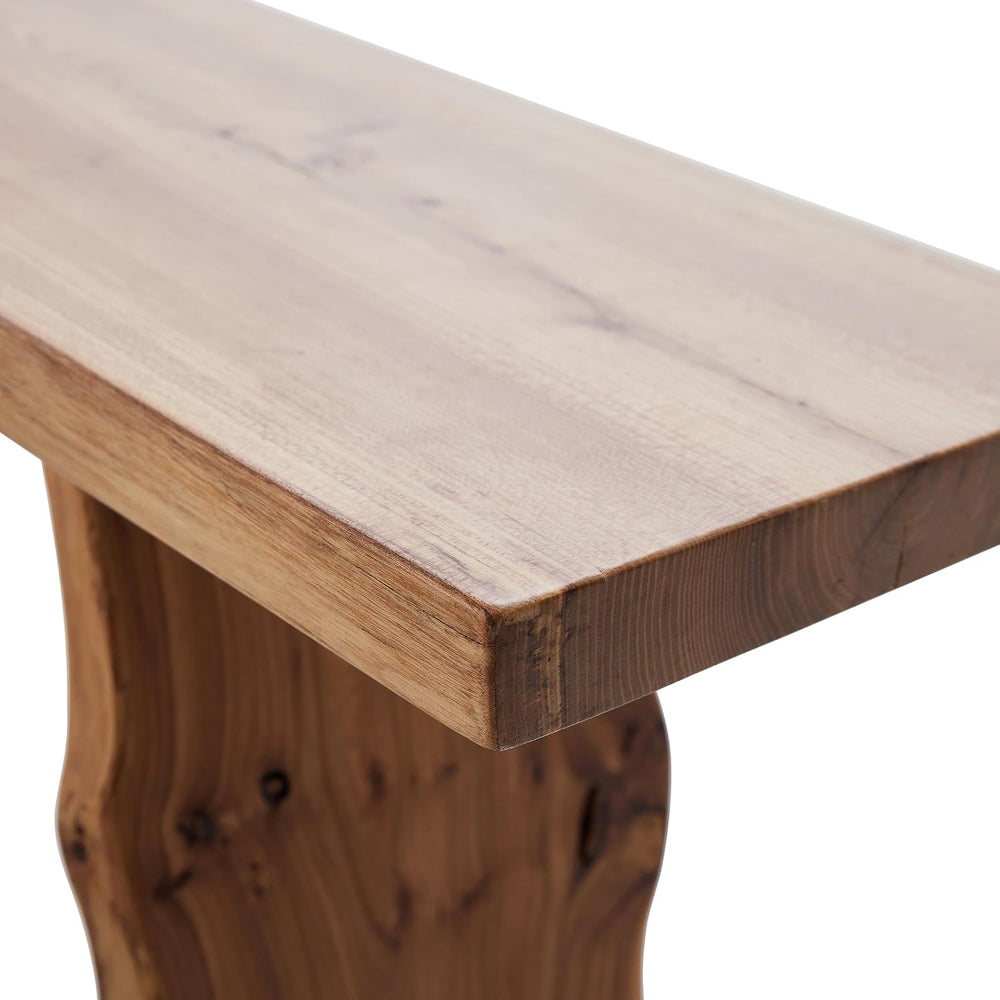 Elm Wood Dining Bench Bedroom BenchesIn Footrest Stool Accent Bench for Entry...