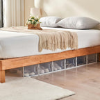 Shoe Boxes, Stack Without Toppling Modular storage boxes combine freely for use in closets, under beds, hallways, and entryways. Space-saving. (Transparent, 12 Pack)
