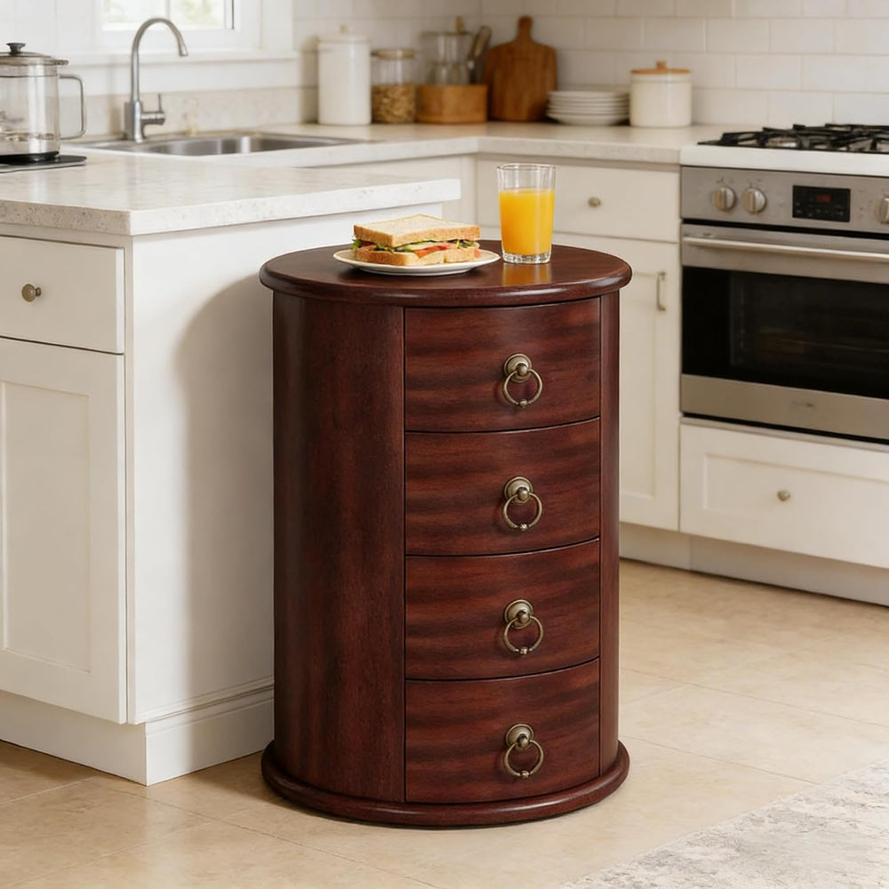 Wood Bedside Table,Side Table,Round End Table FJ484