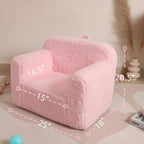 MOMCAYWEX Kids Snuggly-Soft Sherpa Chair, Comfy Sofa Chair, Pink | Kids Armchair Furniture, Removable Washable Soft Cover, Lightweight, Reading Playing Comfy Sofa Chair, Boys Girls