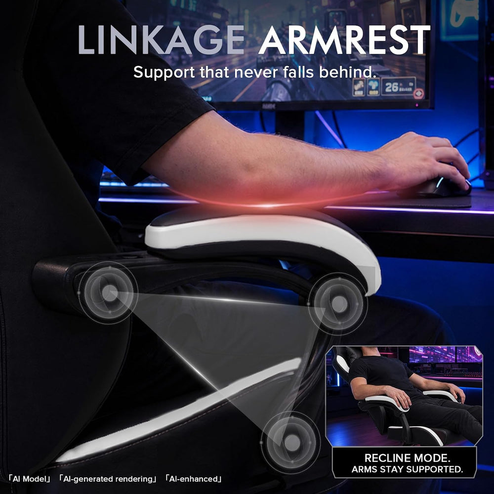 GTPLAYER Gaming Chair with Footrest, High Back Computer Chairs for Adults wit...