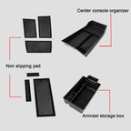 Center Console Organizer Compatible with Nissan Rogue 2021-2025 2026 Armrest Storage Box Insert Tray Interior Secondary Accessories(2PCS Center Console Tray)