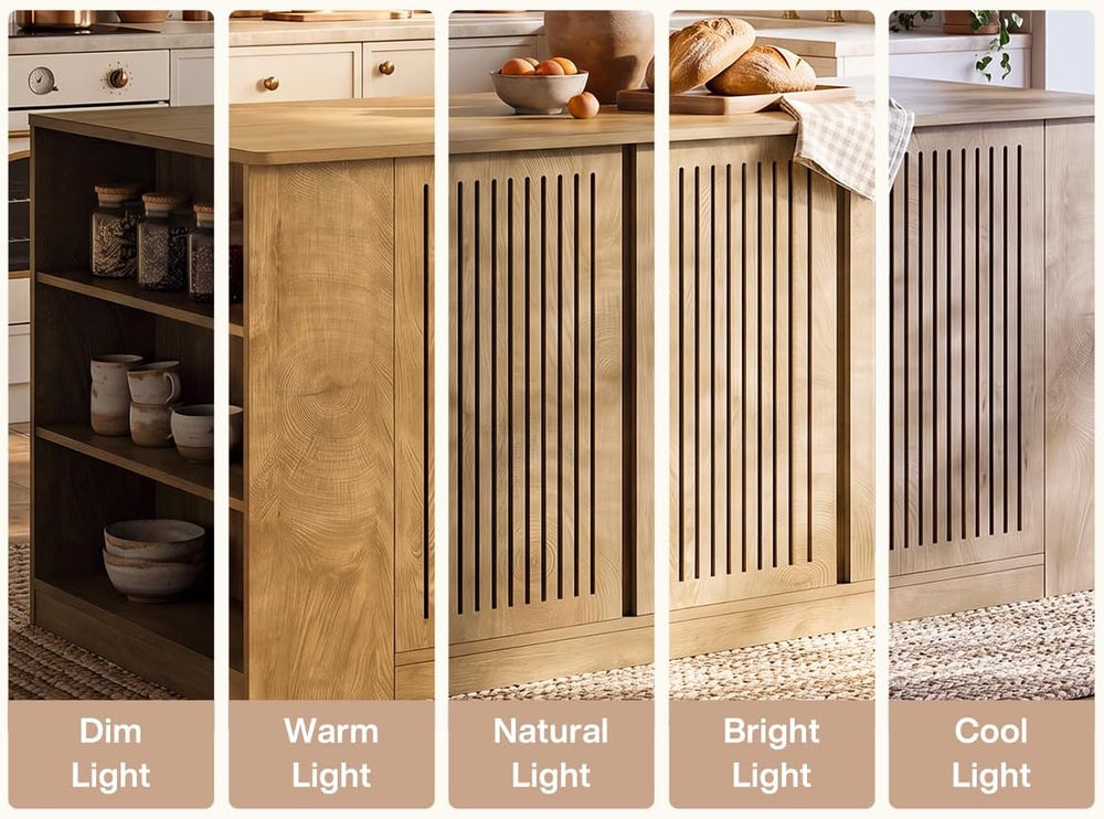 Tribesigns 71" Kitchen Island with Storage and Seating, Wooden Stationar...