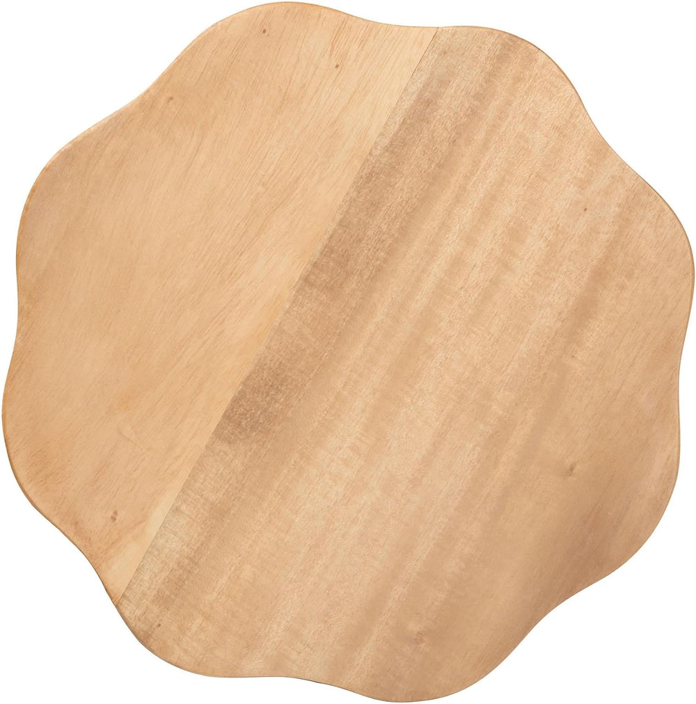 Bali & pari Sino Acacia Wood Multipurpose Accent Stool - Sculptural End T...