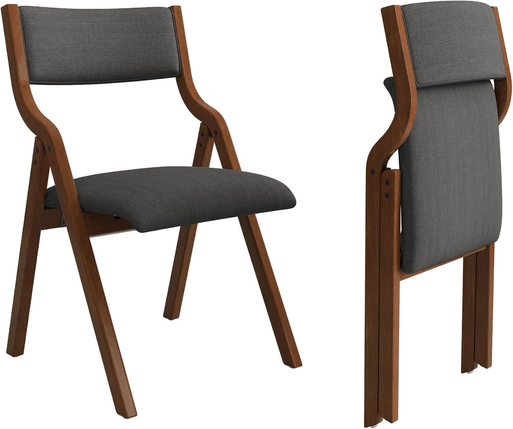 Folding Upholstered Dining Chairs 2-Piece Set,Ready to go. | Upholstered with...