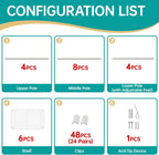 SINGAYE 6 Shelves Storage Shelf Wire Closet Bathroom Organizers Metal Pantry Kitchen Small Garage Shelving Unit Laundry Room Organization Home Narrow Rack Net Basket with Wheels White