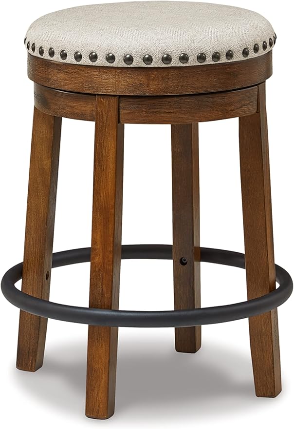Signature Design by Ashley Valebeck 24" Counter Height Upholstered Swive...
