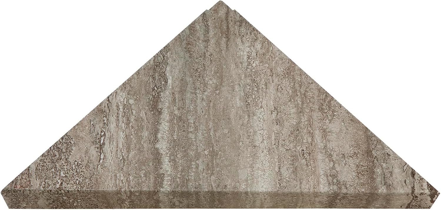 Palisade Vinyl Waterproof Corner Shower Shelf in Grecian Earth