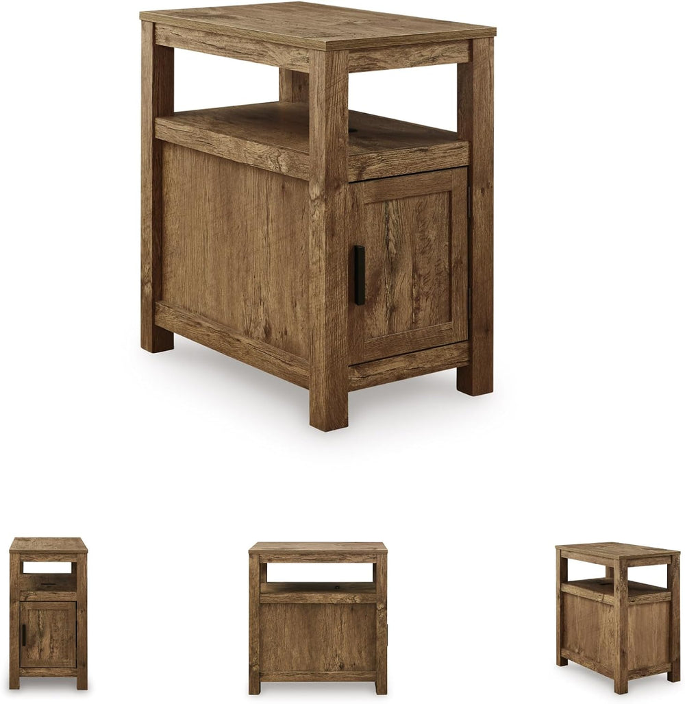 Signature Design by Ashley Fendenmore Farmhouse Chairside End Table with Stor...