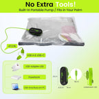 (17PACK) Travel Vacuum Bags with USB Pump-Portable Vacuum Packing Seal for for Travel & Home, Vacuum Compression Packing Seal Bags for Clothes, Bedding & Seasonal Storage
