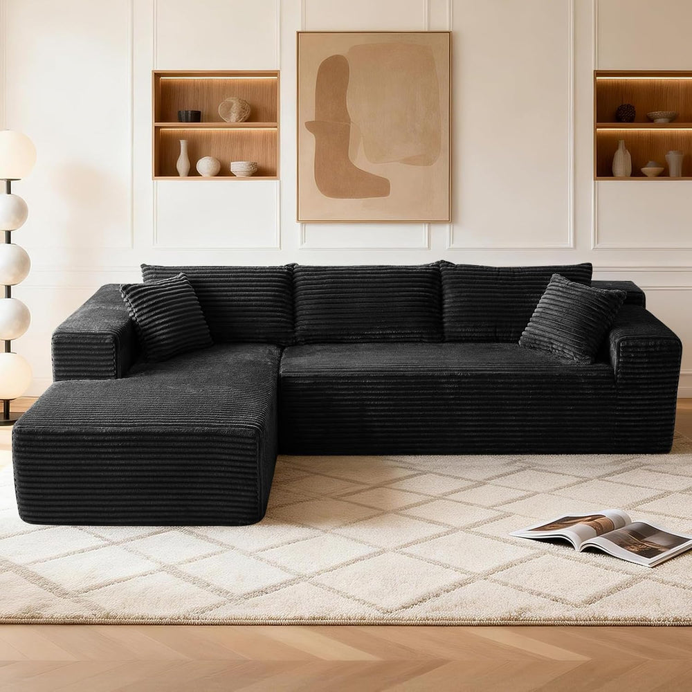 104" Cloud Sectional Couch, Modern Modular L Shape Sectional Sofa with D...