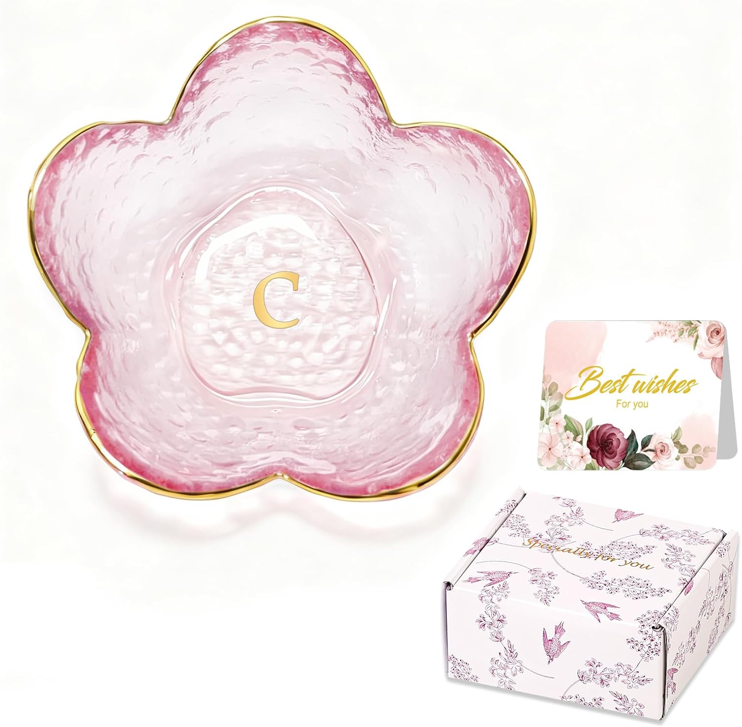 Birthday Gifts for Women Ring Dish Jewelry Tray Dish Ring Holder Room Decor Vanity Organizer Bathroom Aesthetic Trinket Dish Wedding Bridesmaid Bride Engagement Personalized Christmas Gifts for Women
