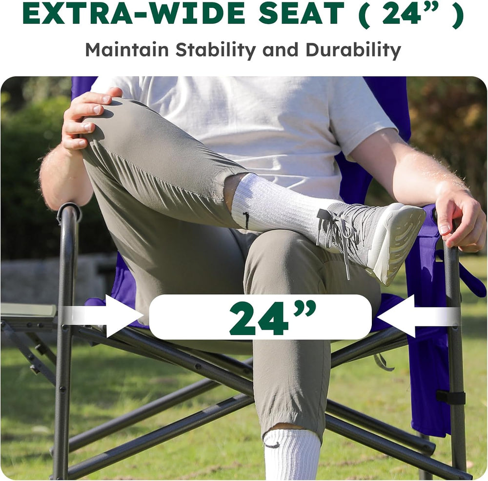 Colegence Oversized Directors Camping Chair Set of 2 Support 600 LBS, Heavy D...