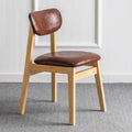 Dining Chairs, Waiting Room Chair, Solid Wood Modern Dinner Stool, Bar Stool, with Curved Backrest, for Kitchen, Living Room, Study(Browns)