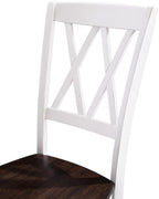 Crosley Furniture Shelby 6-Piece Traditional Dining Table Set for 7 with 4 Chairs and a Wood Bench, Distressed White