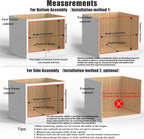 13”W x 21”D x 3”H Soft Close Slide Out Wood Drawer Organizer for Kitchen, (Cabinet Opening Width>14.5 inches for Bottom Assembly, Width= 14 inches for Side Assembly)