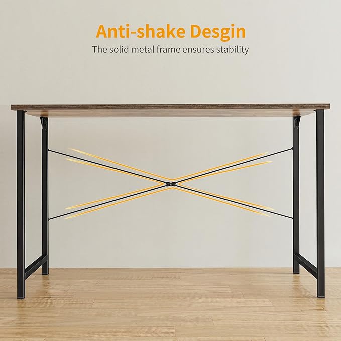 Cubiker Computer Desk, 32 inch Small Home Office Desk for Small Spaces, Modern Simple Style for Home, Office, Brown