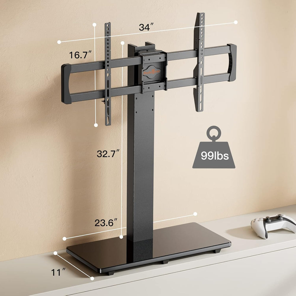 Swivel Universal TV Stand Base for 50-75 Inch LCD OLED Flat/Curved Screen TVs...
