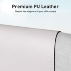 Aothia Large PU Leather Desk Pad Protector – Non-Slip Mouse Pad & Writing Mat for Office/Home, Waterproof, Easy to Clean (23.6" x 13.7", Pale Lavender White)