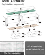 Hzuaneri Shoe Storage Bench with Cushion, Entryway Storage Bench with 18 Cubbies, 9.5" Widened Organizer Cabinet, Long Cubby Rack for Living Room, Bedroom, Entryway, Black SB25704GY | 9.5" Widened Organizer Cabinet, large Cubby Shoe Rack for Living Room