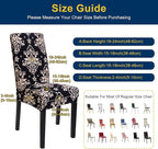 Chair Covers, Stretch Kitchen Dining Room Chair Covers Set of 6, Removable Washable Dining Chair Slipcovers for Home, Hotel, Banque