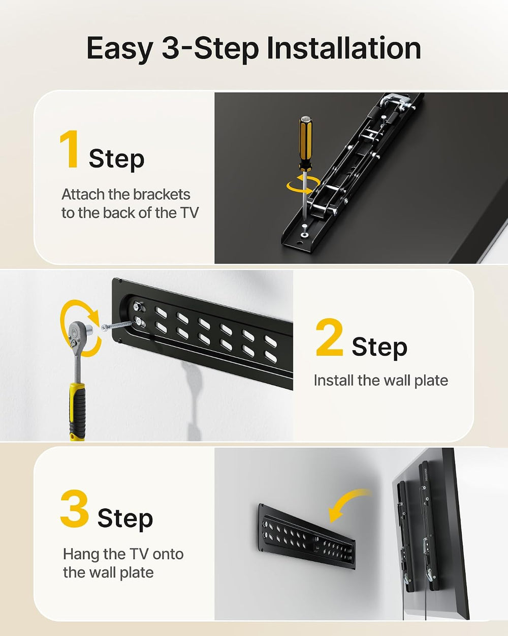 monTEK Ultra Slim Tilting TV Wall Mount for 43–95 inch TVs Holds 150 lbs | 1....