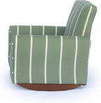 Kid Rocking Chair for Toddlers, Child Chair for Little Kids, Upholstered Toddler Armchair for Children, Comfy and Cute Little Kid Chairs (Rockers, Green Stripe)