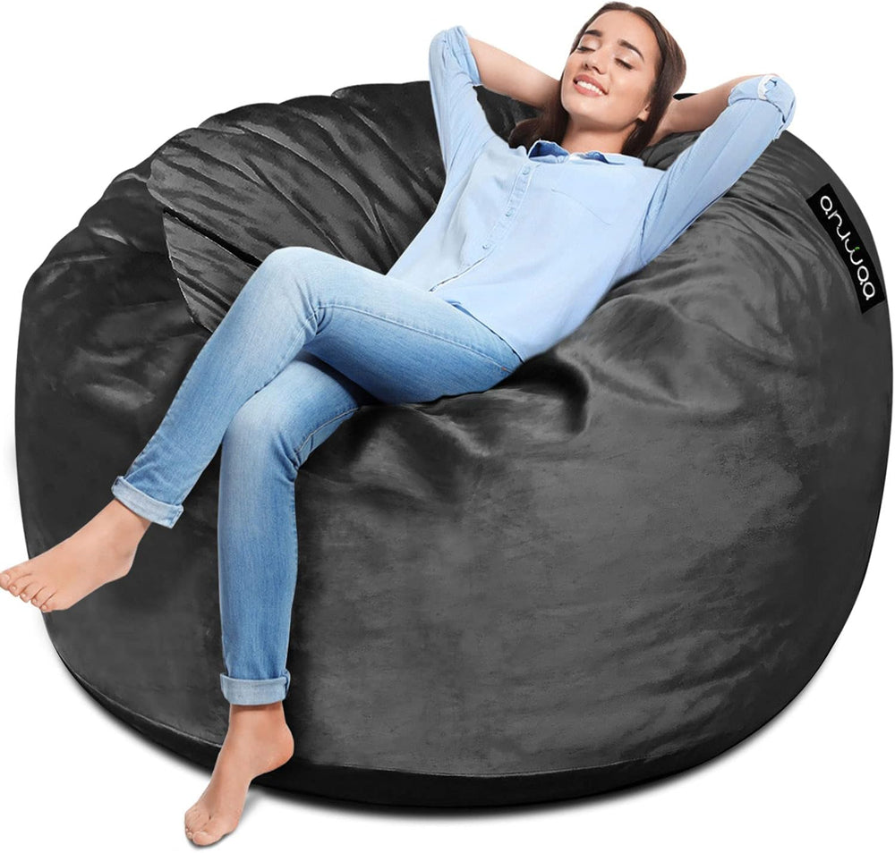 B0BR39KD7J | Gaming Cozy Chair Removable cover, Oversized Bean Bag with Backr...