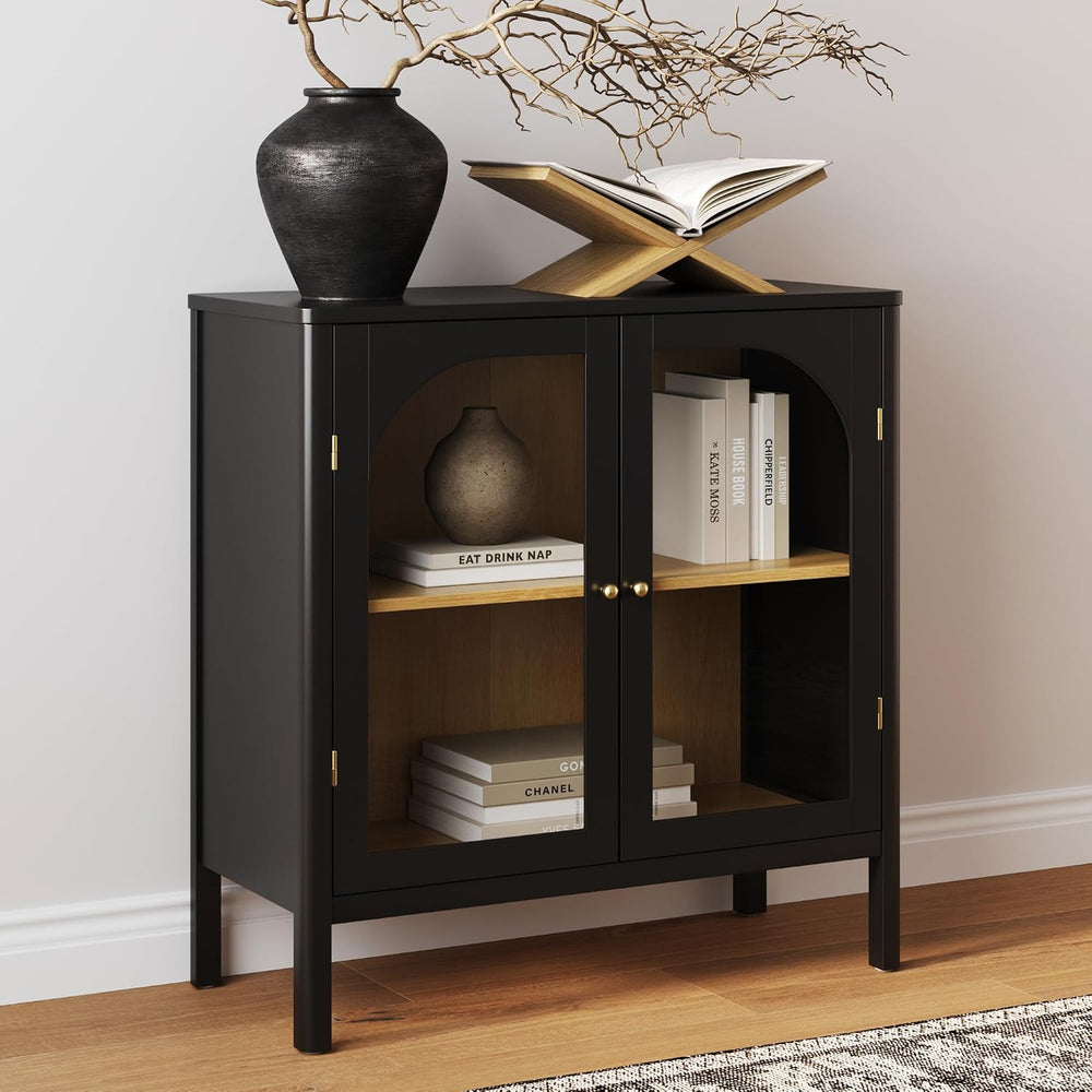 Nathan James Mason Storage Cabinet, Free Standing Accent Sideboard Buffet, Cr...