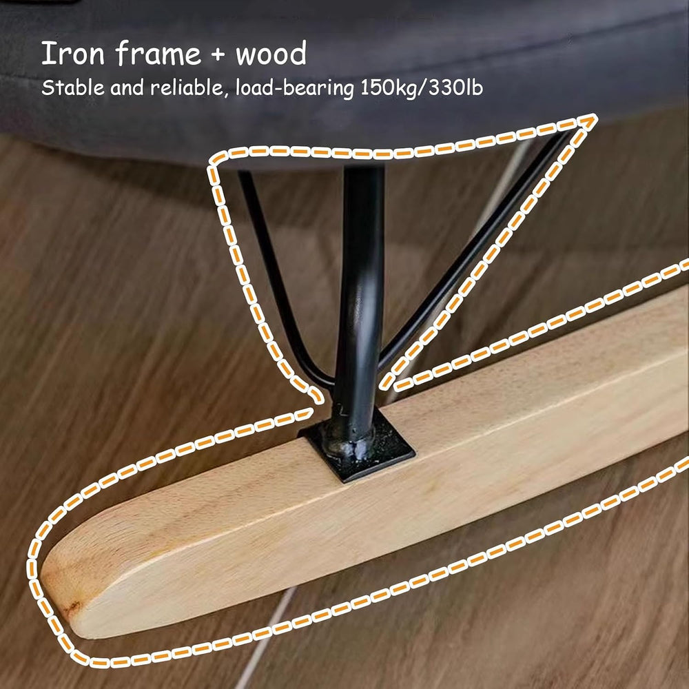 Modern Lounge Rocking Chair, Cute Comfy Armchairs, Corner Reading Chair for A...