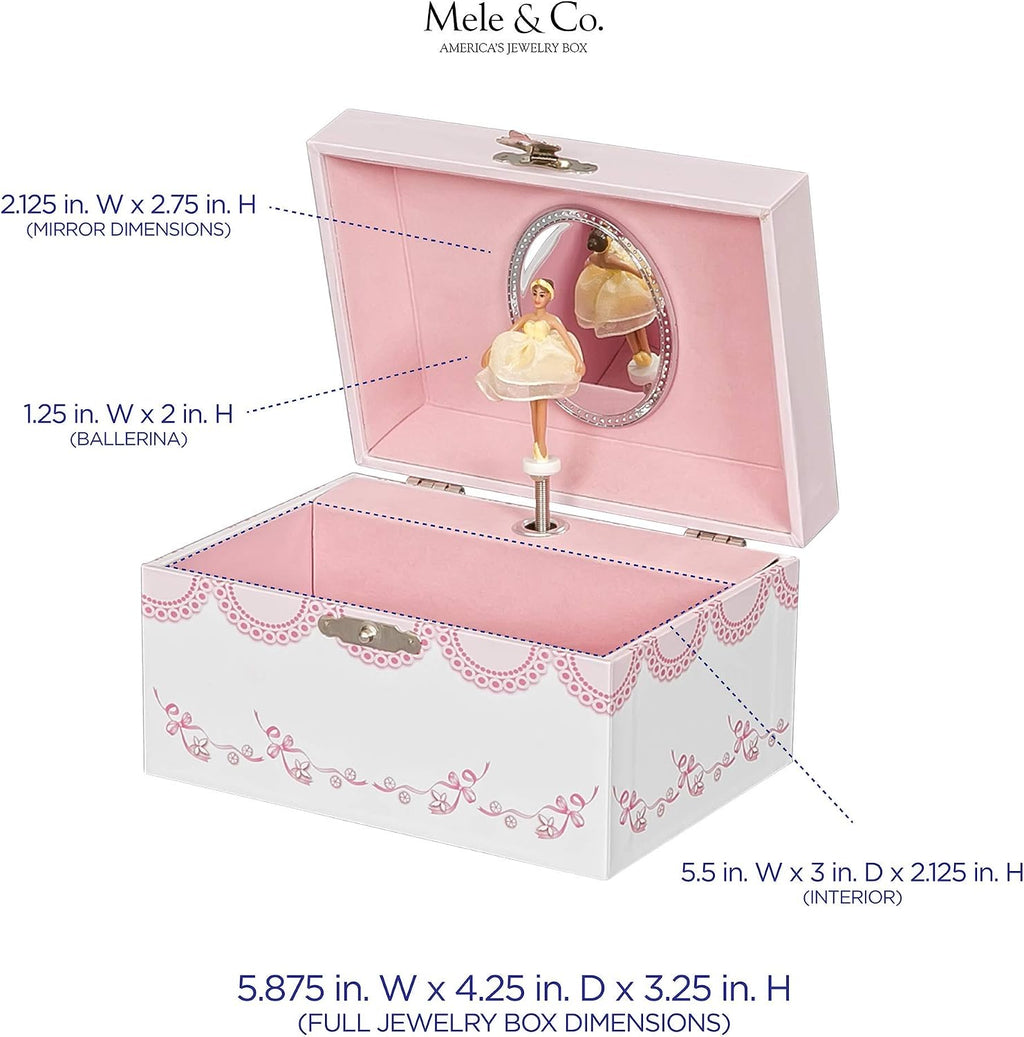 Mele and Co Cora Girl's Musical Ballerina Jewelry Box