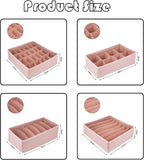 8 Pack Dresser Drawer Organizer Clothes Underwear Sock Storage Pink Foldable Closet Organizer Storage Box Cloth Drawer Dividers