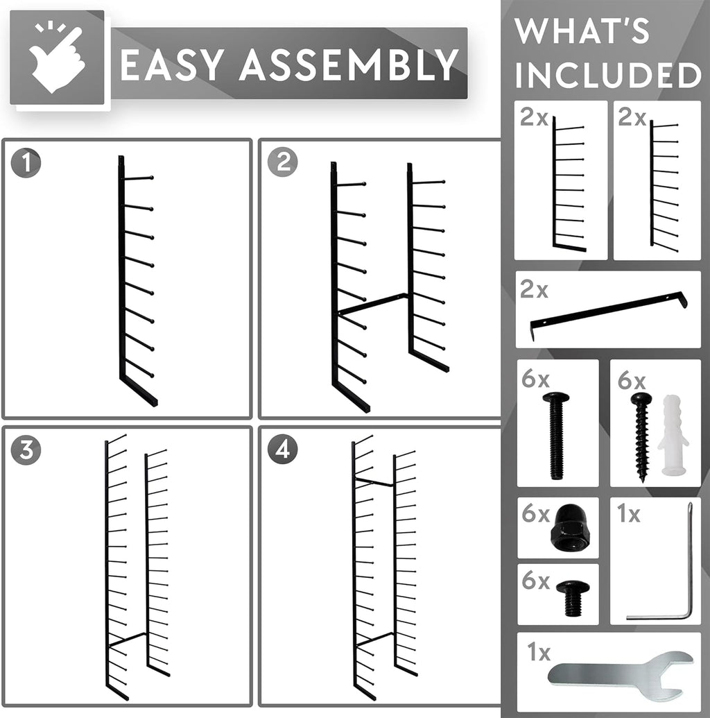 Wall Mount Blueprint Holder Storage Organizer - 34 Slot Blueprint Storage Rack - Blue Print Storage Organizer for Poster Storage, Construction Paper Storage, Map Storage (17 Tiers)