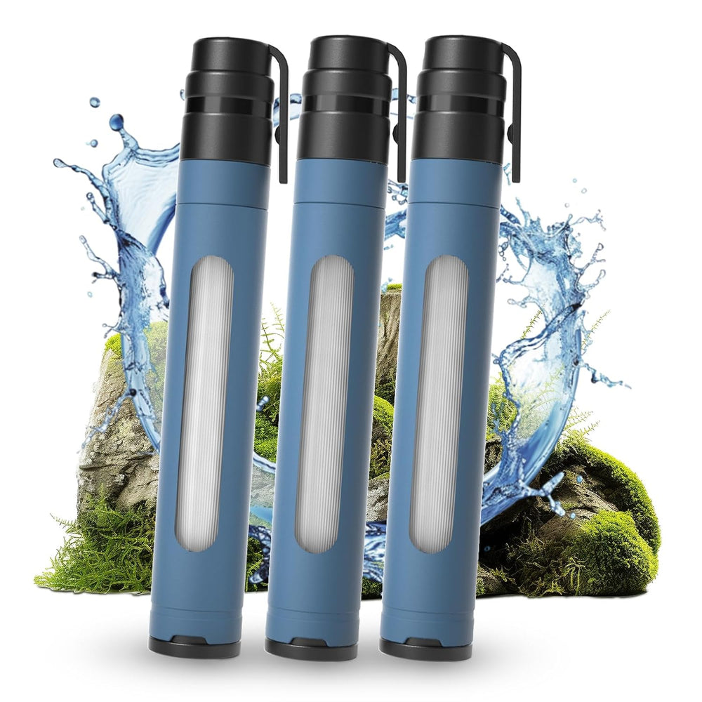 Water Filter Straw Survival Water Purifying Straws 0.01 Micron Filtration Sys...