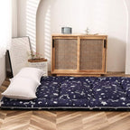 MAXYOYO Japanese Floor Mattress Futon Mattress, 4" Thicken Tatami Mat Sleeping Pad Foldable Roll Up Mat Boys Girls Dormitory Pad Kids Floor Lounger Pillow Bed, Charcoal Grey, Queen Size