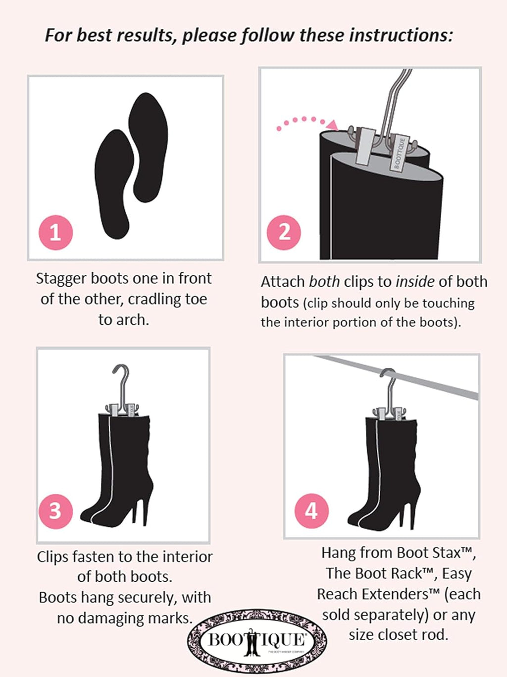 Original Boot Hanger - Space Saver; Shoe Storage; Winter (Set of 3)