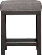 Liberty Furniture Industries Tanners Creek Uph Console Stool (3 Piece Set), W19 x D16 x H25, Medium Gray