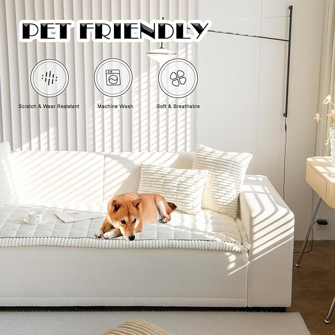 ZQFFB Pet Couch Cover Dogs Washable Non-Slip Couch Protector Pet Friendly Dog...