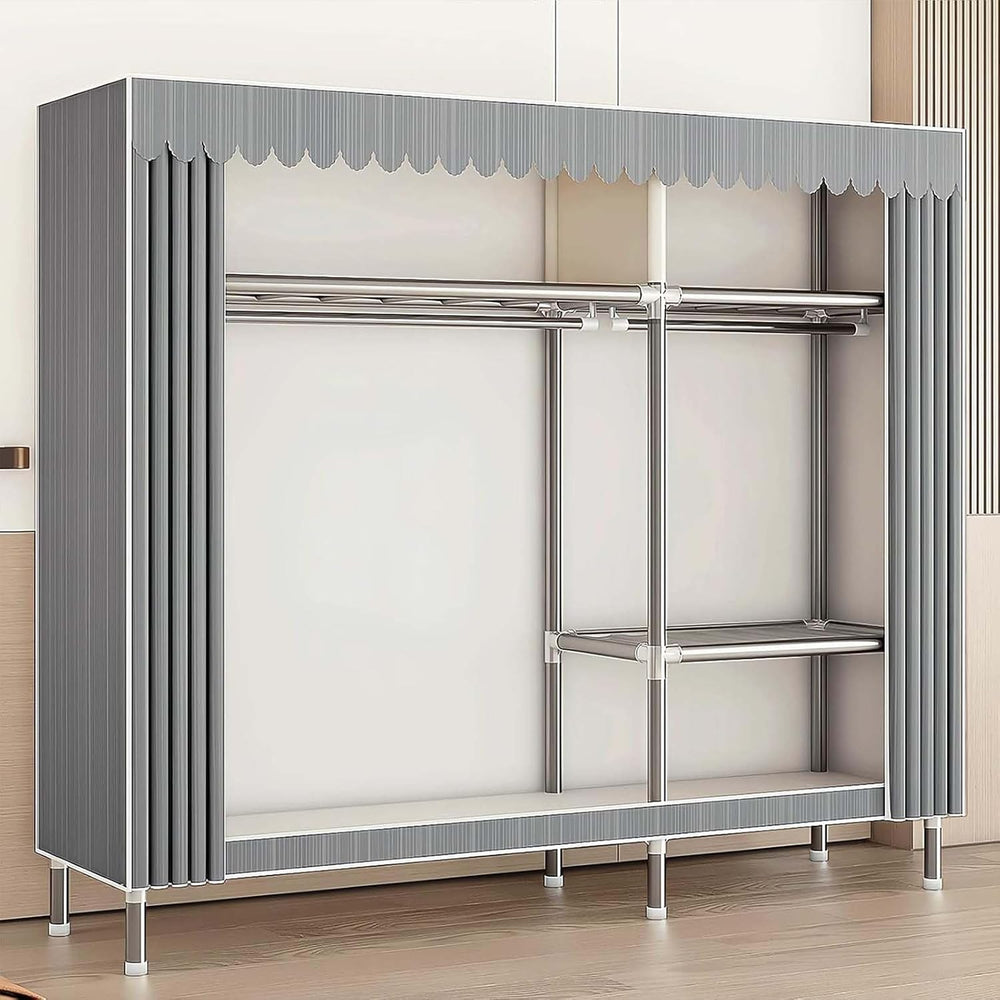 Canvas Wardrobe Multifunctional Wardrobes for Bedroom Portable Wardrobe Shelv...
