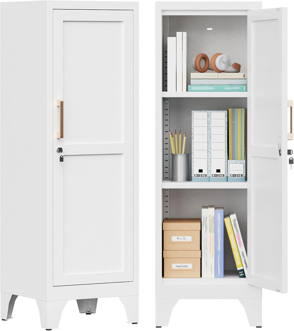 46" Tall Metal Pantry Cabinet, Kitchen Pantry Storage Cabinets with 1 Do...