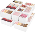 Drawer Clothing Organizer 16-Pack, White 3 Sizes Underwear Drawer Dividers, Fabric Folding Wardrobe Organizer, Can Store Baby Clothes, Bras, Underwear, Panties, Belts, Socks, Ties, etc.