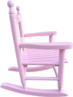 Kids' Rocking Chairs, Childrens Rocking Chair, Wooden Classic Rocker Chair Indoor Outdoor for Youth/Childs/Childrens Porch Rocker Chair for Living Room,Bedroom,Balconies, Porches (Pink)