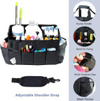 XL Professional Cleaning Caddy for Cleaning Suppliers, 17" Wearable Cleaing Bag for Housekeepers, Cleaning Organizer, Detailing Bag