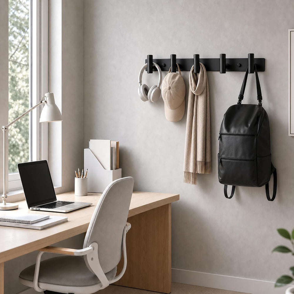 Coat Rack Wall Mounted with 5 Hooks,Heavy Duty Stainless Steel Wall Hooks for...
