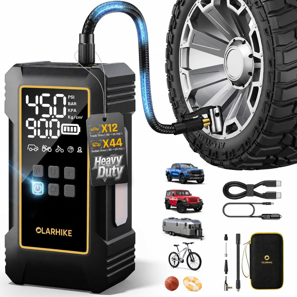 OlarHike 12000mAh Heavy Duty Tire Inflator Portable Air Compressor