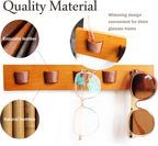 ACOCOFE Sunglass Organizer Glasses Holder,Wood Eyeglass Storage Holder,Sunglasses Rack Eyewear Display((Brown-brown)
