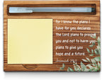 Christian Bible Verse Sticky Note Holder, Religious Note Holder, Jeremiah 29: 11 Christian Encouragement Inspirational Gifts for Women, Men, Coworkers, Friends, Self-Stick Note Pad Holders WPP36