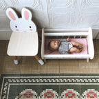 Tender Leaf Toys - Forest Table and Chairs Collections - Adorable Kids Size Art Play Game Table and Chairs - Made with Premium Materials and Craftsmanship for Children 3+ (Forest Rabbit Chair)