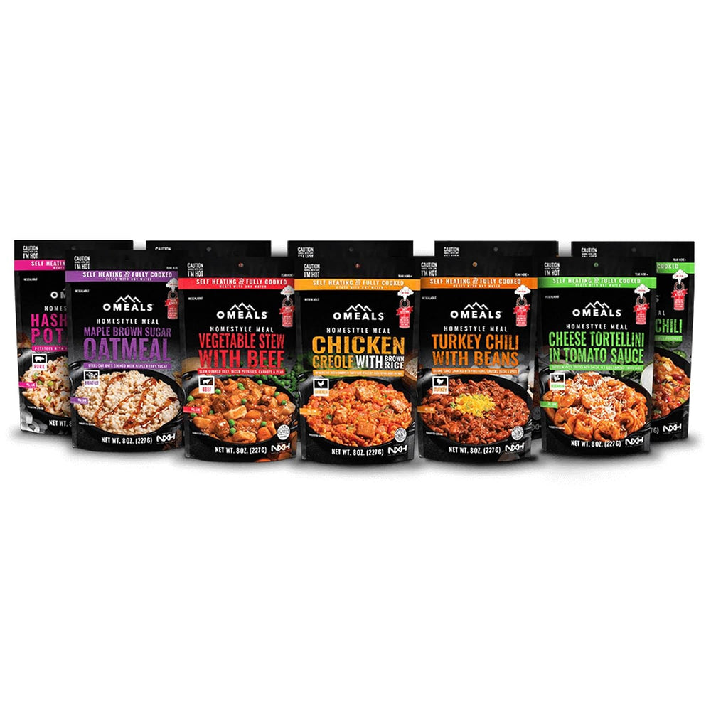 OMEALS Vegetarian Chili-MRE-Extended Shelf Life-Fully Cooked w/Heater-Perfect...