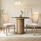 SoarFlash Kitchen Table and Chairs for 2, 31.5" Dining Table Set for 2 with Upholstered Chairs, 3 Piece Kitchen Table Set with Storage Shelf for Small Space, Apartment